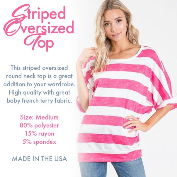 Striped Oversized Top - Picture 1 of 6